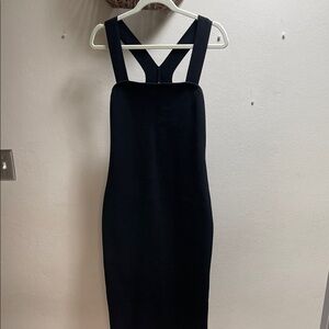 Express Black Strappy Midi Dress